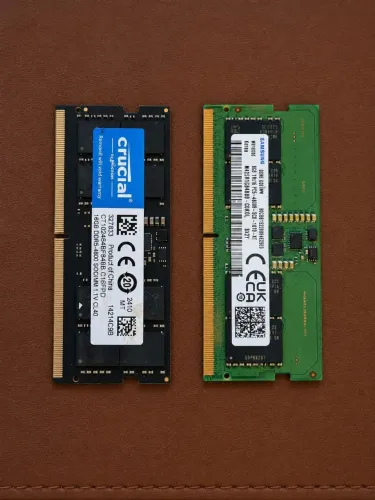 Memória RAM Notebook DDR5 16GB Crucial 4800MHz + Samsung 8GB 4800MHz