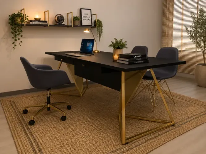 Mesa Santoro Isósceles Gold Delluxe.L174cm x P70cm x A74