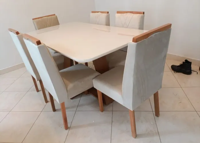 Mesa de jantar primus com 6 cadeiras