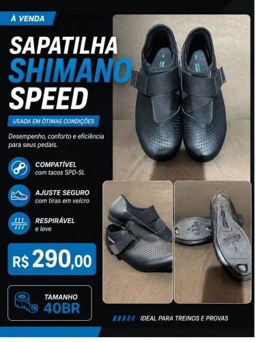 Sapatilha Shimano Speed 40br ( usada ) 