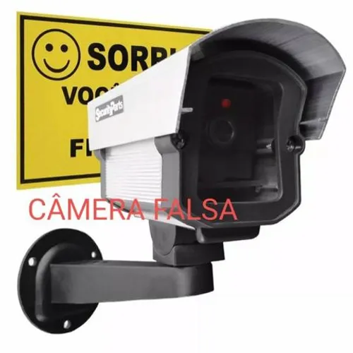 Câmera "falsa" de monitoramento com led bivolt