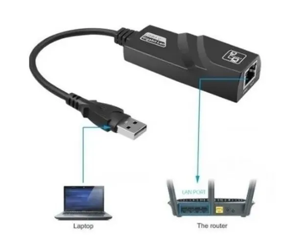 Adaptador Usb 3.0 Rede Rj45 Ethernet Gigabit 10/100/1000