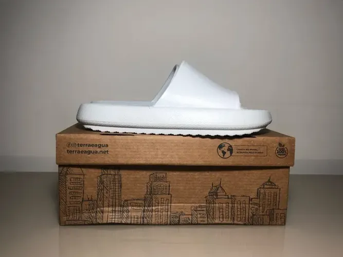 Chinelo Slide Nuvem Branco