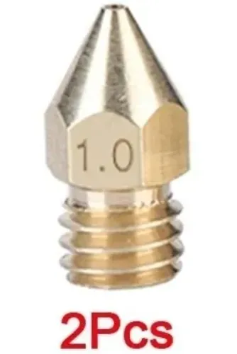 Bico Nozzle Kit 2Unid. 1.75mm 1.0mm Mk7 Mk8 Hotend Impressora Reprap 3d COD-CP448   