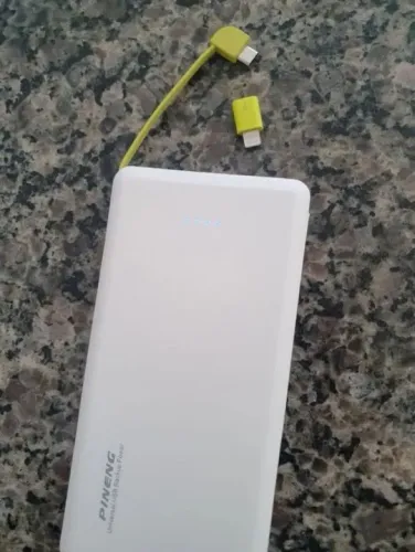 Carregador Portátil Para Celular Branco 10.000mAh
