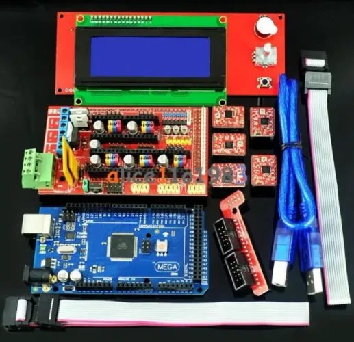 Impressora 3D Kit RAMPS 1.4 Mega 2560 + 5pcs 2004 Lcd + A4988 RepRap Prusa i3 COD-AM177 