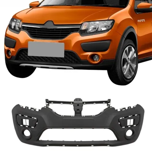 Parachoque Renault Sandero 2015 a 2020 Original Preto Liso Loma