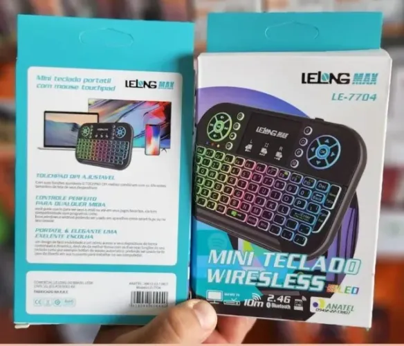 Teclado portátil bluetooth RGB