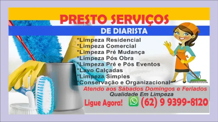 Serviços De Diarista e Limpeza Pos Obras Comerciale Residencial