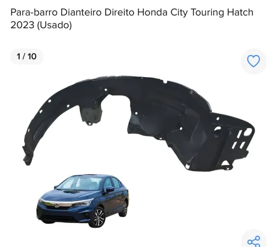 Para-barro Dianteiro Direito Honda City 2023