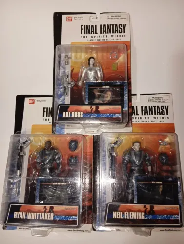 Final fantasy bandai lote com. 3 bonecos 14,5cm 
