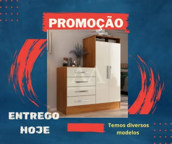 Cômoda Com Roupeiro/ Líder em Vendas/Entregamos Hoje/Tenha hoje o seu!/ Pague ao receber