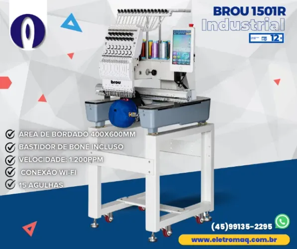 Maquinas de Bordado Industrial 1 a 4 Cabeças Cilindrica 