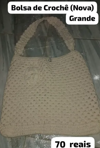 Bolsa de Crochê Grande - Nova
