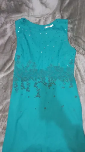 Vestido verde água