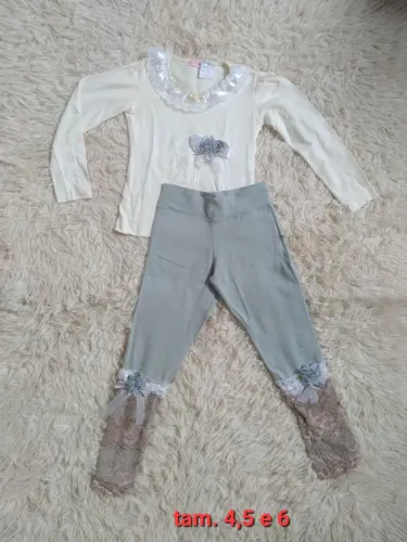 Conjunto Infantil Elegante com Detalhes em Renda