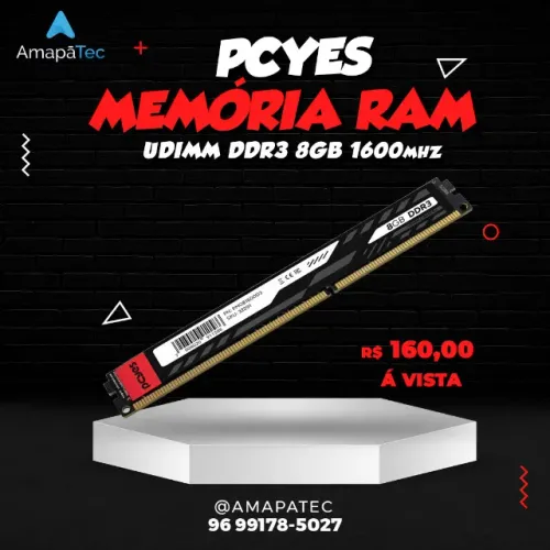 Memoria Pcyes para PC 8Gb Ddr3 1600Mhz