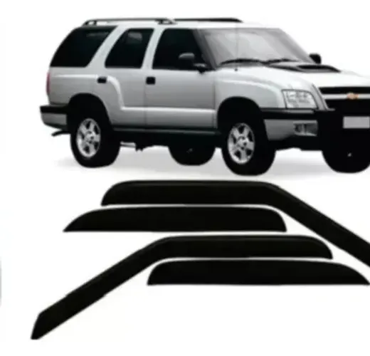 Calha De Chuva Defletor Fumê Para Blazer 1995 A 2012, 4 P