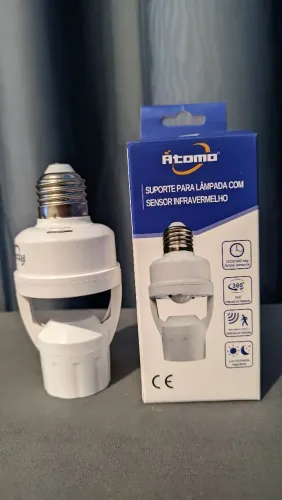 Suporte para Lâmpada com Sensor Infravermelho