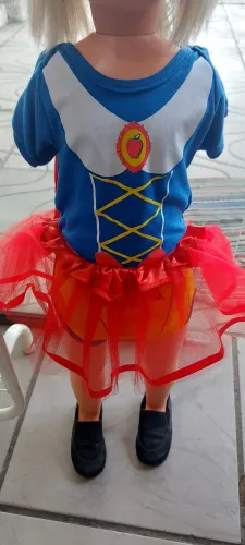 Fantasia Infantil Branca de Neve 1 ano,body e saia tutu nova