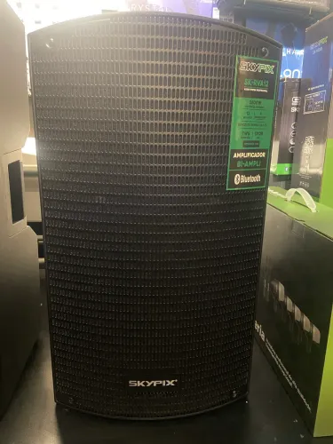Caixa De Som Ativa 12 Polegadas 2800w Skypix Sk-rva12 +tripé Preto 127/220v