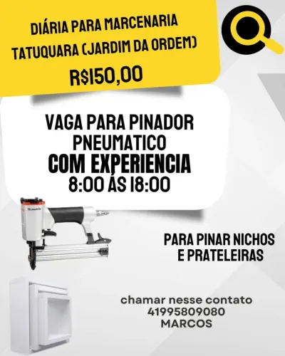 Vaga com experiência Tatuquara 