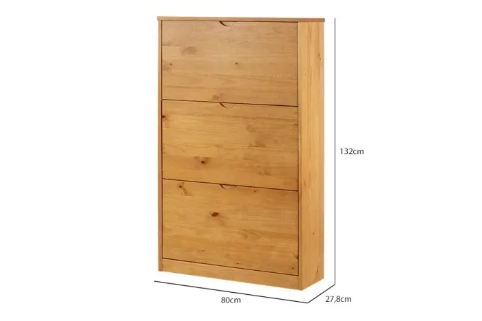 Sapateira 3 Portas Madeira 80cm
