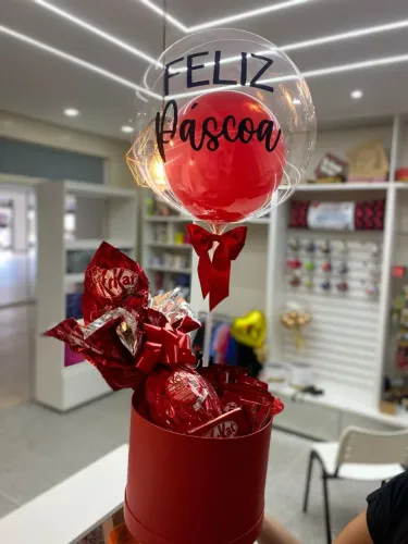Kit Presente de Páscoa com Balão Personalizado