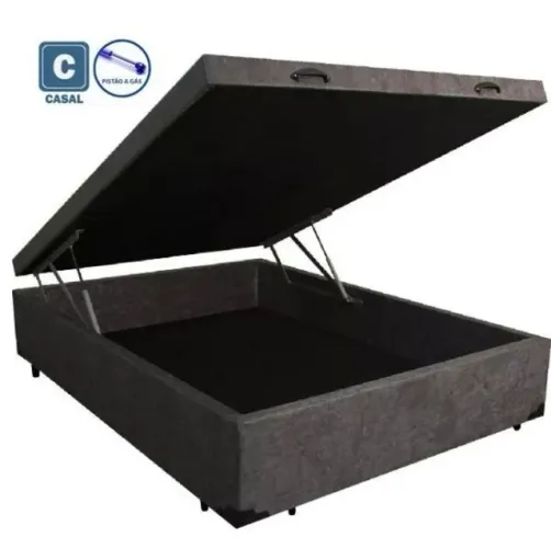 Cama Box Baú Casal Entrega Rápida em 24h Frete Grátis