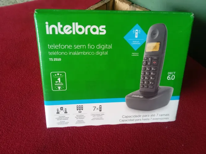 Telefone sem fio digital intelbras ts 2510 . Display luminoso Novo Na caixa