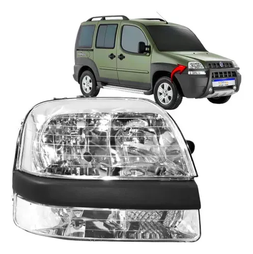 Farol Fiat Doblo 2002 2003 2004 2005 2006 2007 2008 2009 L.d Direito