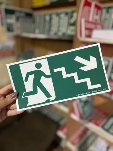 Placa Fotoluminescente Sinalização Emergência - Saída
