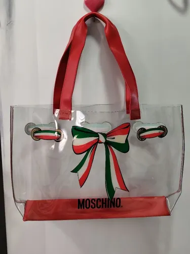 Bolsa Sacola Transparente Moschino Vintage Anos 90 Original.