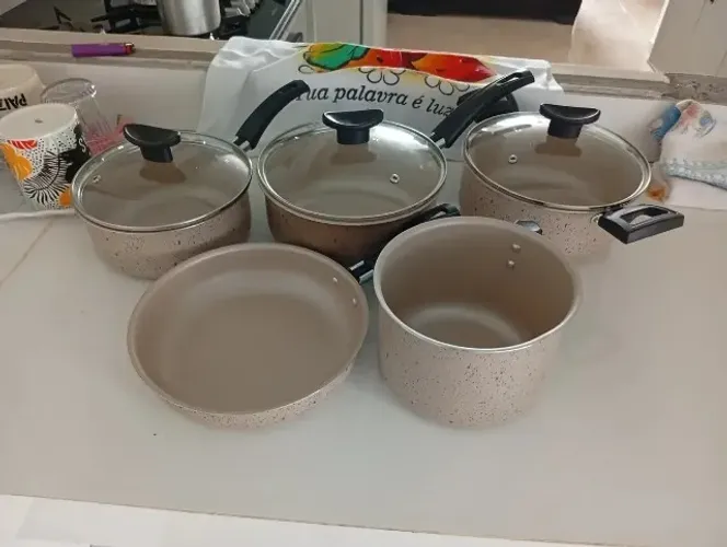 Panelas Brasília Antiaderente Teflon 8 Peças