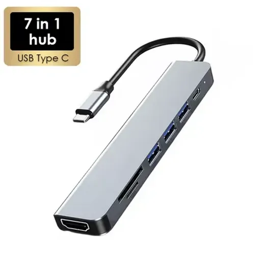 HUB 7em 1 USB-C 4k hdtv