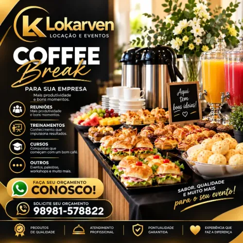 BUFFET DE SALGADOS COFFEE BREAK FESTAS E EVENTOS