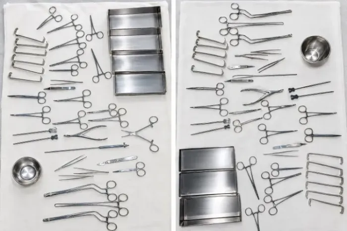Kit de Instrumentais Cirúrgicos em Inox - 34 Peças