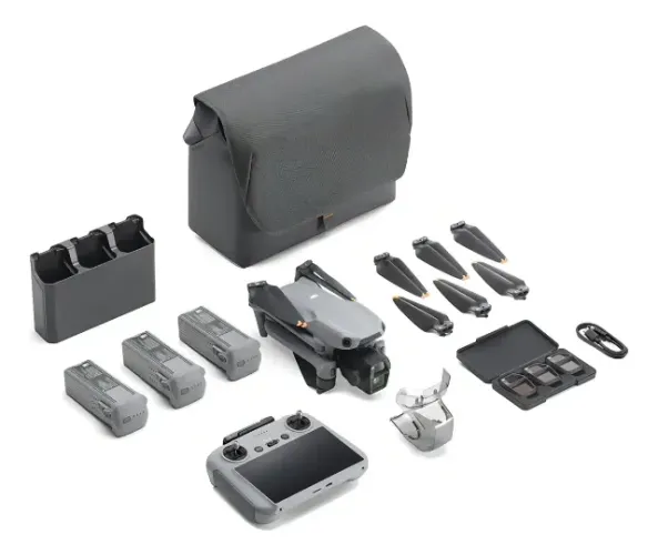 DJI AIR 3S MODELO COM CONTROLE COM TELA