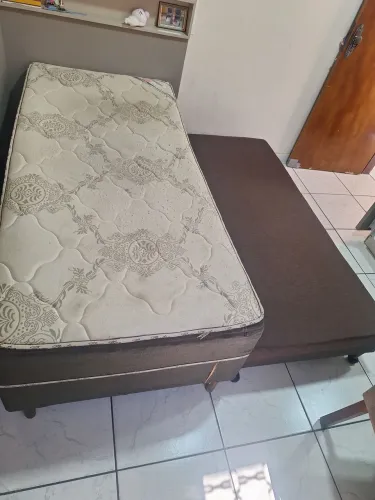 Cama solteiro box conjugado com cama auxiliar
