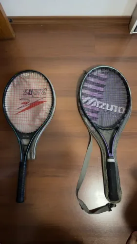 Par de Raquetes de Tênis (Mizuno e Supra) com Capas - Vintage / Casual