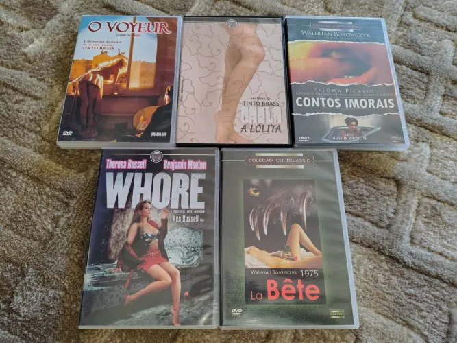 Coleção com 5 DVDs Cult/Eróticos (Tinto Brass, Ken Russel...)