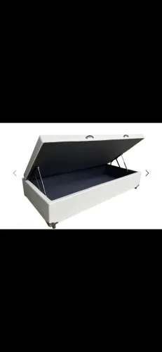 Baú de cama box com gás CINZA  