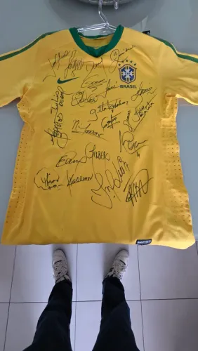 Camisa CBF seleção brasileira Autografada