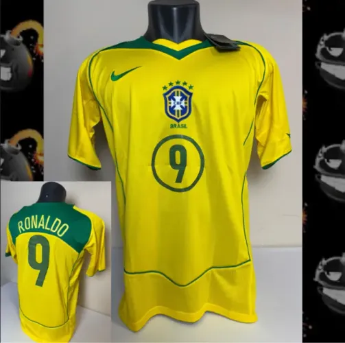 Camisa retro: Brasil 2006 (personalizada 9 Ronaldo)