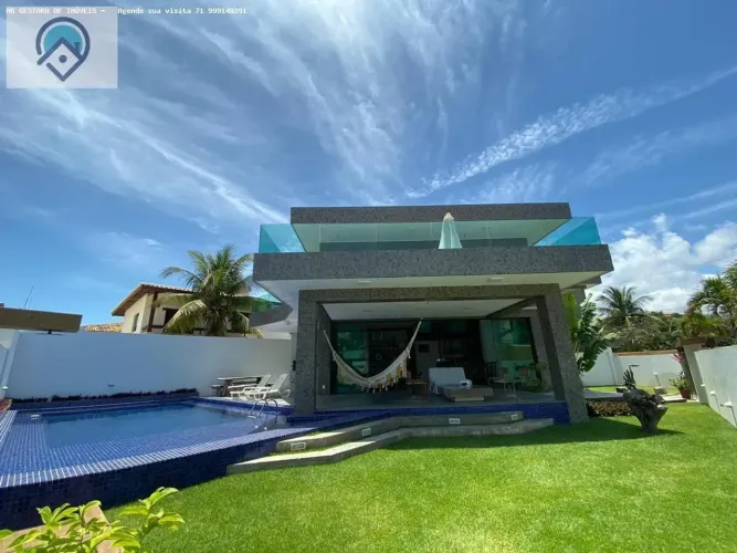 Casa para Locação em Lauro de Freitas, Vilas Do Atlântico, 5 dormitórios, 5 suítes, 6 banh