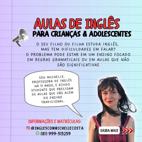 Aulas de Inglês para crianças e adolescentes
