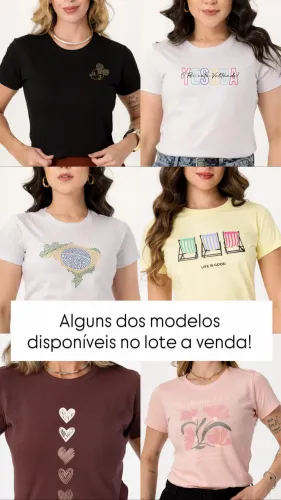 Lote de 180 Tshirt femininas novas