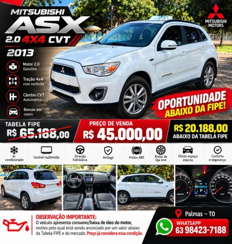 Mitsubishi ASX 2.0 16V 4X4 160cv Aut. 2013