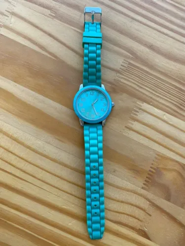 Relógio De Pulso Feminino. Silicone Verde. Florida Sunshine
