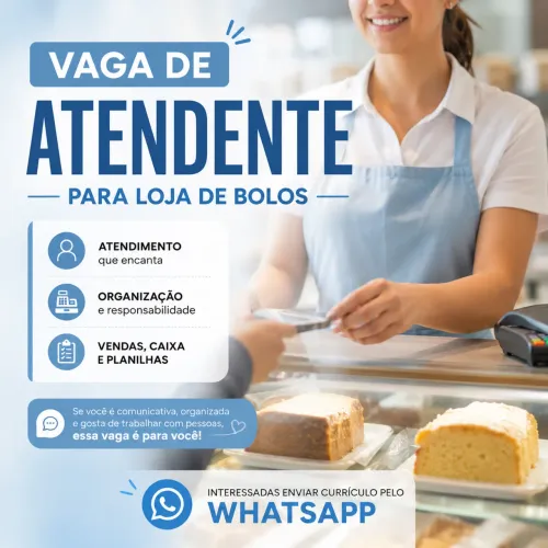 VAGA: ATENDENTE / BALCONISTA ? SANTOS